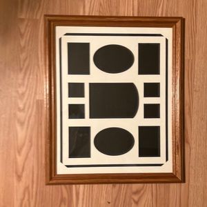 Wood frame with collage double Matt